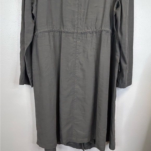 Lane Bryant 14/16 1X Green Gray Long Utility Trench Jacket Outdoor Spring Fall - Picture 12 of 12